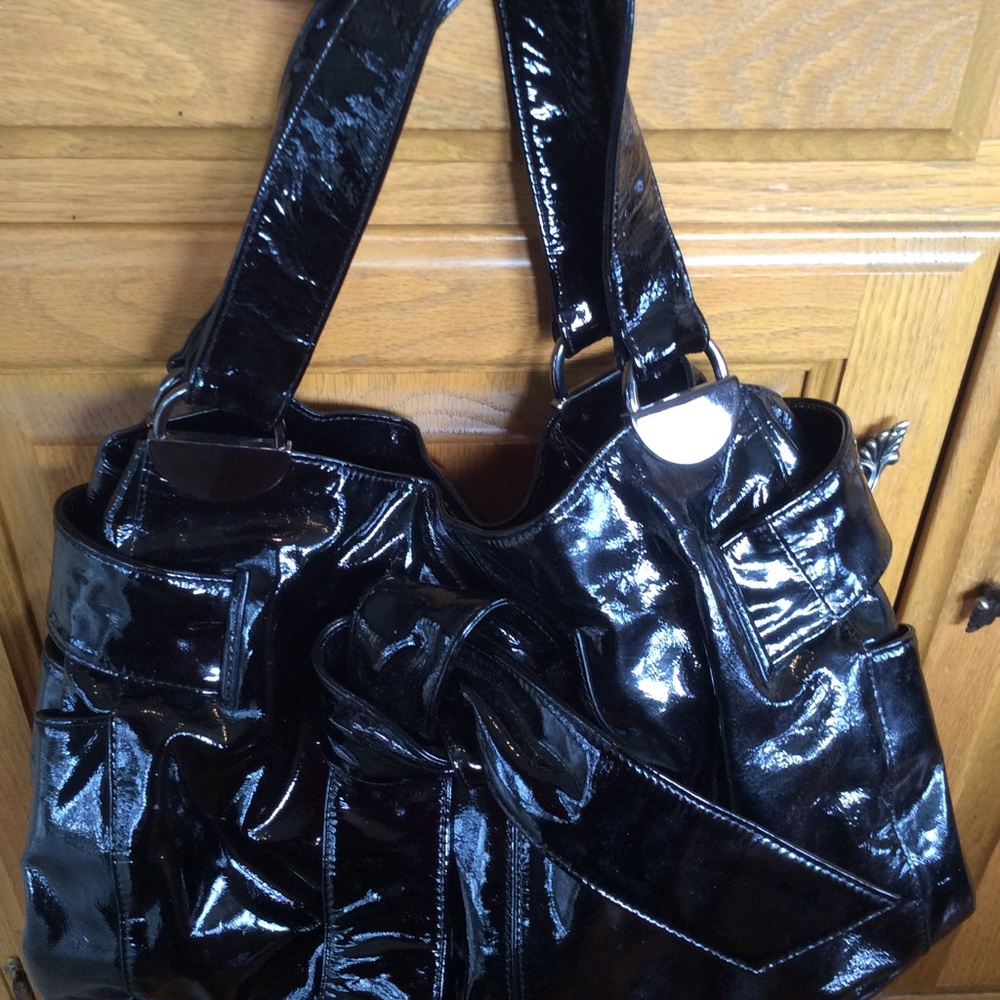 Kooba Black Elisha Bow-Accented shoulder bag
